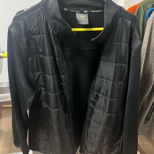 Tek Gear Black Puffer Jacket with Quilted Design